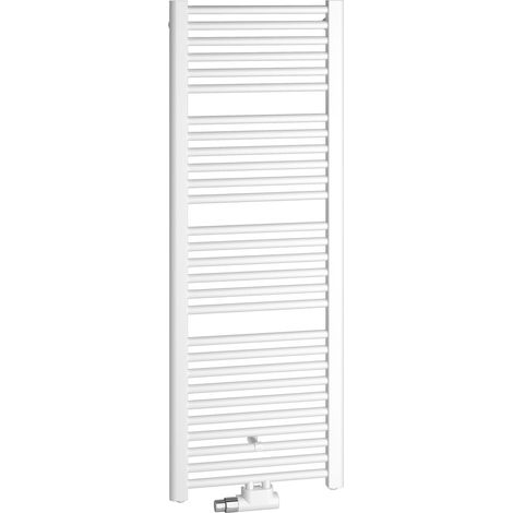 Kermi Radiador toallero Basic-50, recto, conexión central / lateral, 1448x450 mm (HxL), blanco, E001M1500452XXK