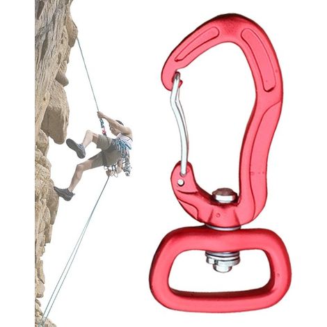 Moschettone girevole per alpinismo – moschettone robusto, moschettone in lega di alluminio moschettone leggero per arrampicata ed escursionismo, moschettone leggero per amache da campeggio
