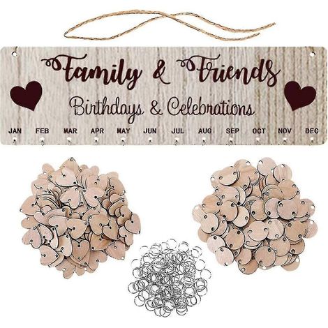 Calendrier d'anniversaire en bois découpé, une activité manuelle pour se souvenir d'un jour précieux. (1/5)