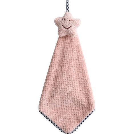 BRAVIX serviettes absorbantes en forme d'étoile pour la cuisine ou la salle de bain,essuie-mains absorbant cuisine salle de bain, rose 6 pièce, (1/5)