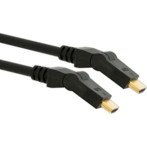 S-IMPULS HDMI-Kabel, HIGH SPEED with ETHERNET, 2x 180 °, 1,5 m, schwarz