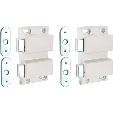 Loquet magnétique double en plastique XYWHPGV pour porte de placard (1/4)