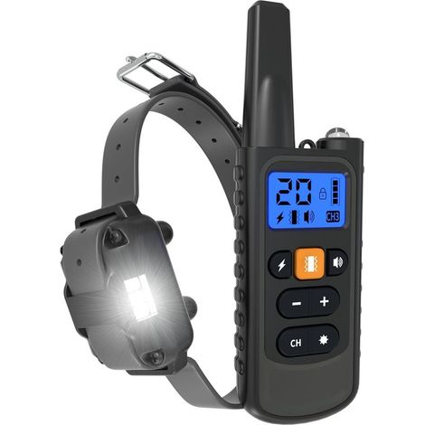 Collier De Dressage - 3000 M - Vibration Son Choc Statique Lumière - IPX67 - Pour Chiens Tailles Petite Et Moyenne - 1 Pièce (1/5)