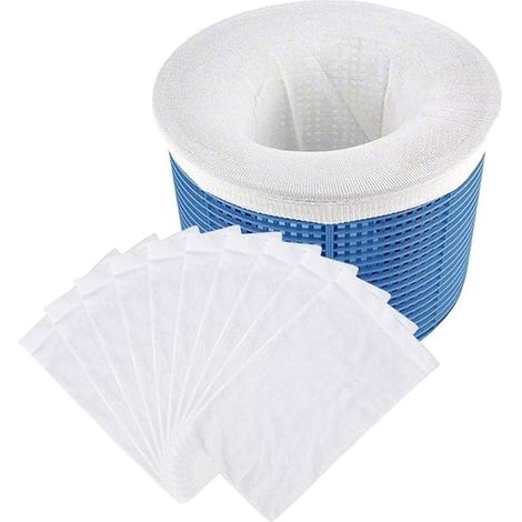 10-Pack Pool Socken für Skimmer Korb, einfaches Filtern von Schmutz, winzigen Partikeln, Blättern und Bugs aus Inground