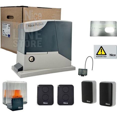 Kit d'automatisation NICE ROBUS RB400BDKCE pour portails coulissants jusqu'à 400 kg, 24 V (1/10)
