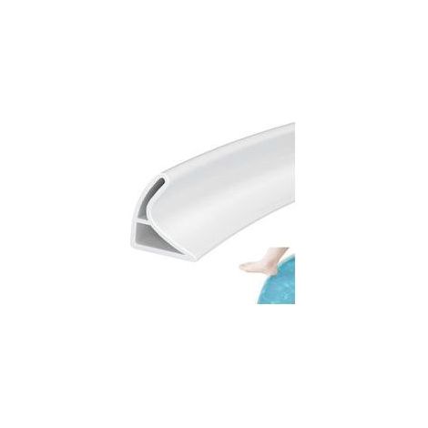 1 m faltbare Duschabtrennung, Silikon-Duschschwelle, Überschwemmungsschutz, Duschdichtung für Toilette, Badezimmer, Badewanne (Weiß, 3 cm H x 2 cm B) (1/5)
