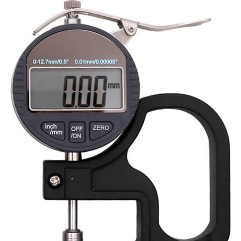 Micromètre numérique de précision pour l'épaisseur du papier et du film, 0-12,7 mm, 0,01 mm (1/3)