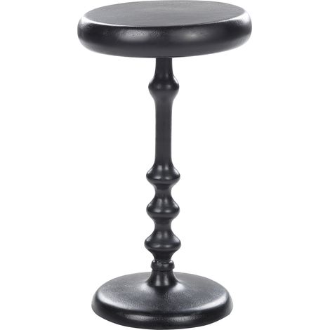 Mesa auxiliar de metal negro 30 cm mesa de centro forma geométrica Atapo