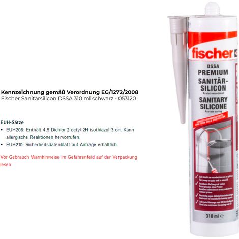 Fischer Silicone Sanitaire DSSA 310 ml noir - 053120 (1/3)