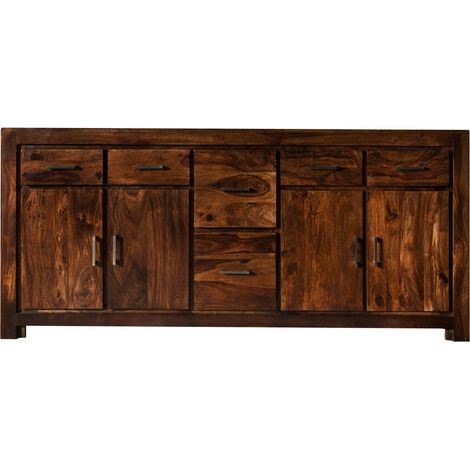 credenza in legno di Sheesham / palissandro 200x45x90 miele laccato METRO LIFE 134 (1/3)
