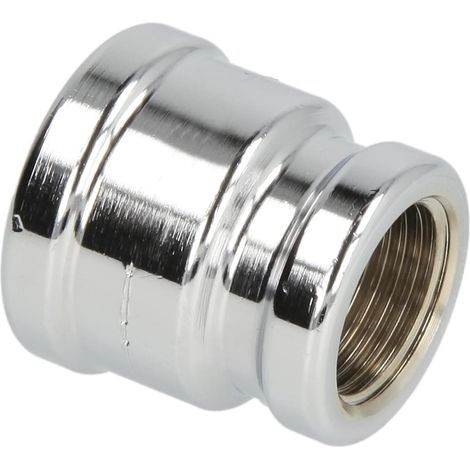 Manchon double réduit FF/FF 3/4'' x 1/2'' laiton chromé