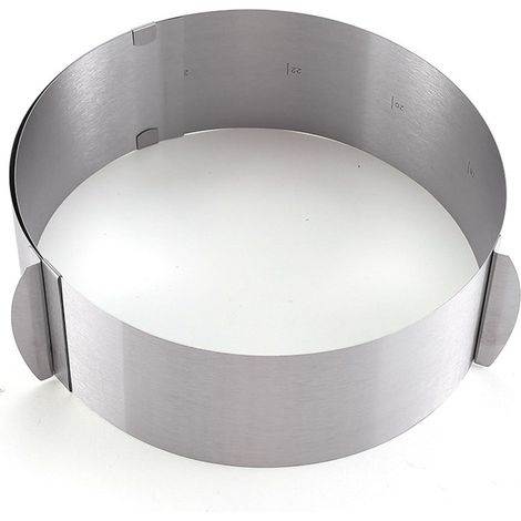 Moule À Gâteau Réglable - Acier Inoxydable - Pour Mousse Et Entremets - Diamètre 16 À 30 Cm - Hauteur 8,5 Cm - 1 Pièce (1/5)