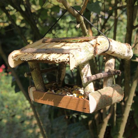 Mangeoire pour petits oiseaux Naturelle FSC Renne (1/3)