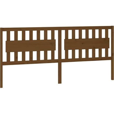 Maison Exclusive - Kopfteil Honigbraun 205,5x4x100 cm Massivholz (1/5)