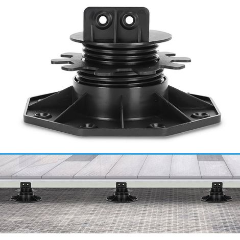 Randaco Pack de 100 pedestales regulables para terraza 30-60 mm en PP compuesto (1/5)
