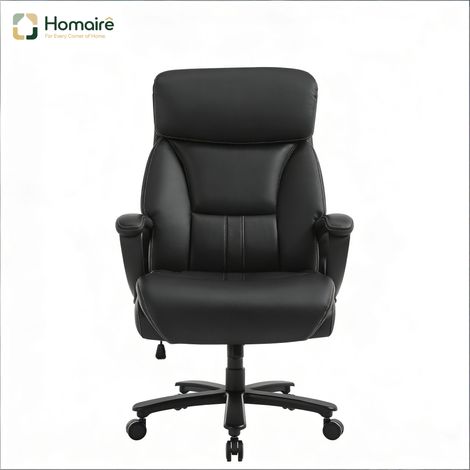 Bürostuhl aus schwarzem Metall und Polyurethan 72 x 72 x 127 cm HOMAIRE (1/5)