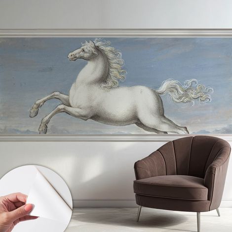 Papier peint adhésif autocollant pour salon chambre à coucher tendance et originale Chevaux au galop 250x104 cm (1/5)