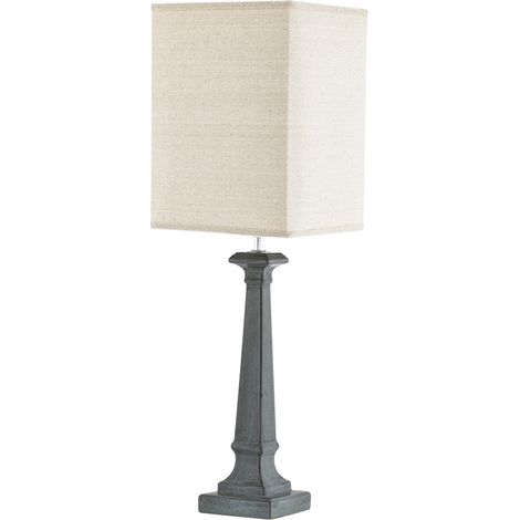Lampada da tavolo alta elegante in ceramica paralume in tessuto Lagom (1/2)