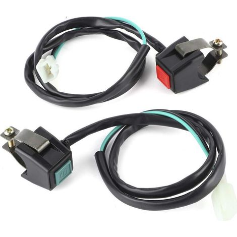 Interruttore di avviamento Ej.Life, interruttore di spegnimento avviamento moto, accensione a doppio pulsante da 22 mm, accessorio per interni auto glamour adatto per Yamaha ATV Dit Bike