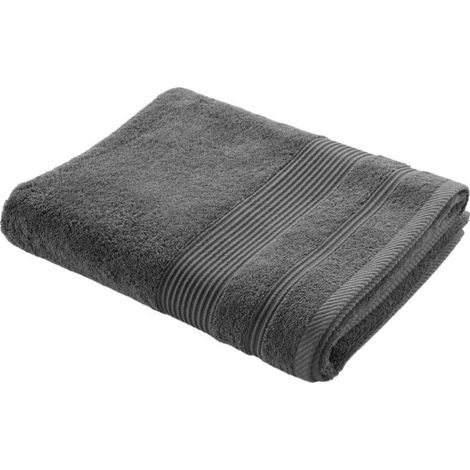 Drap de Bain "Tendresse" 90x150cm Anthracite (1/4)