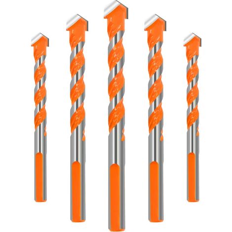 Jeu de 5 forets à diamant 6-12mm pour carrelage, marbre, verre, céramique, perçage et scie à trous (1/5)