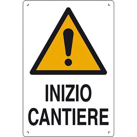 CARTELLO 'INZIO CANTIERE' cm 60 x 40