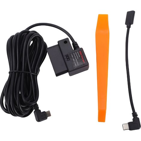 Kit de câblage de caméra de tableau de bord Type C vers OBD avec câble adaptateur A5 A8 12-24V 5V, prise en charge du stationnement ACC, surveillance 24 heures pour voiture GPS Dashcam (1/5)