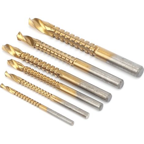 Foret À Dents De Scie - Acier Allié - Pour Bois Et Panneaux - 6 Pièces - Diamètres 3 À 8 Mm (1/5)