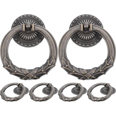 Poignées de tiroir antiques Lurrose 6 avec anneau, décoratives (1/5)