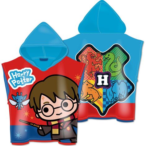 Poncho Microfibre avec capuche- Harry Potter Dessin Animé - 55x55CM (1/3)