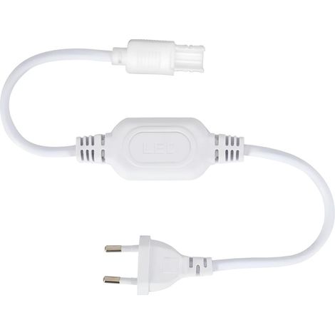 Cable Rectificador Anti-tirones para Tira LED 220V AC SMD2835 IP65 Ancho 12mm Monocolor Blanco