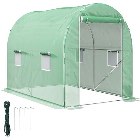 Outsunny Greenhouse Polytunnel Walk-in Grow Plant Steel 3 x 2 m Outdoor (1/5)