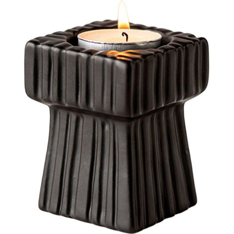 Candelabro cuadrado romántico, candelabro, copa, decorativo - Negro