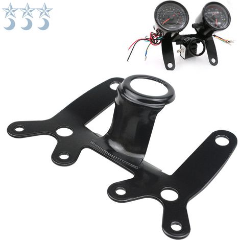 Support de tableau de bord rétro pour moto, double compteur kilométrique, support de montage en alliage d'aluminium, support pour double jauge