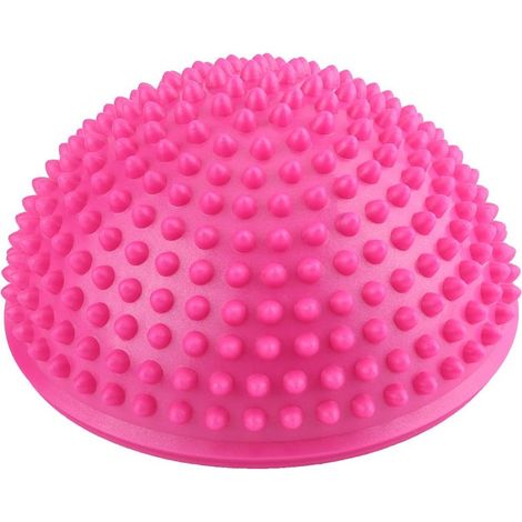 Balle de massage semi-circulaire, massage des pieds Demi-balle Balance Exercice Pods Spiky Foot Wakers (Rose) (1/5)