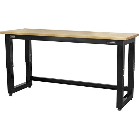 Sealey Premier&trade Heavy-Duty Steel Adjustable Workbench with Wooden Worktop 1830mm APMS22