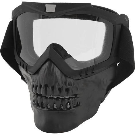 Lunettes de casque de moto à tête de mort pour motocross, quad et courses tout-terrain, homme et femme, transparentes (1/5)