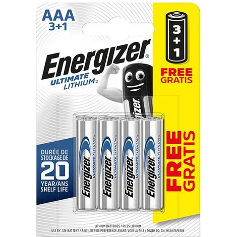 Energizer S5716 Ultimate Lithium AAA x 3 +1 FOC S5716 ENG6869