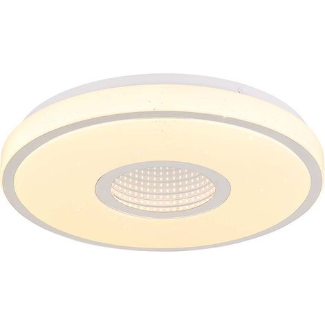 Deckenleuchte Deckenlampe Schlafzimmerleuchte Kristalle chrom 3D Effekt LED (1/5)