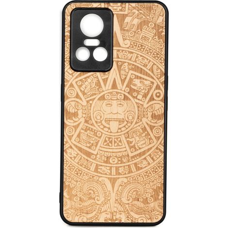 Bewood Realme GT Neo 3 Custodia in legno CALENDARIO AZTECO ANIEGRE