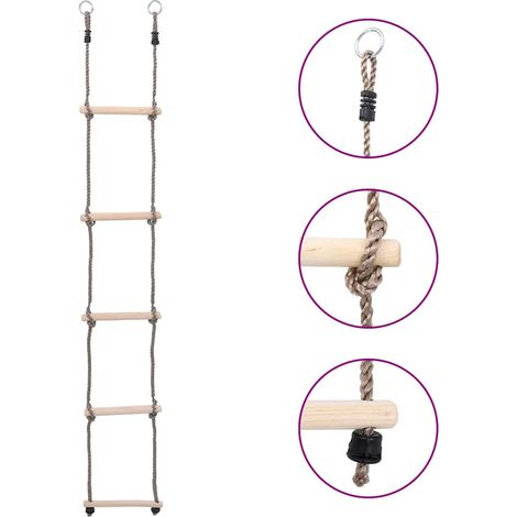 5-Stufen-Leiter 210 cm Kiefer Massivholz