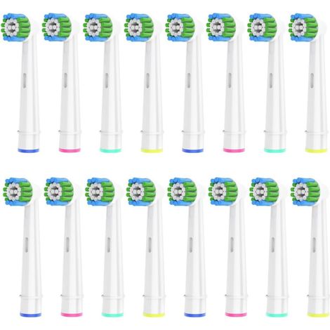 16 Pack Precision Replacement Toothbrush Heads Compatible with Oral B Electric Toothbrushes, White. (1/5)