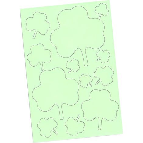 Trèfles lumineux auto-adhésifs en PVC, 2 paquets, décoration-B
