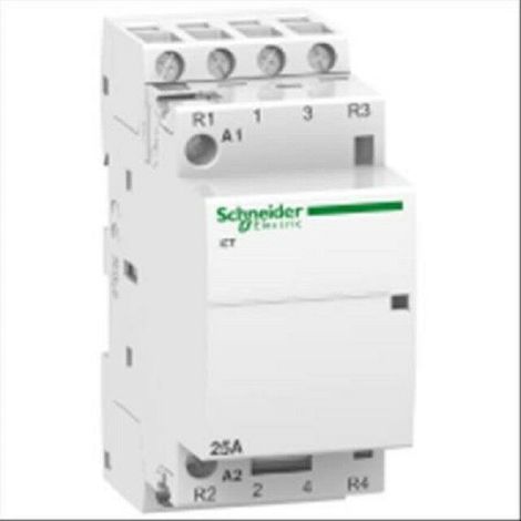 Schneider Electric – Contacteur à clé 25A A9C20838 – Tétrapolaire 2no + 2nf – 230/250V AC – Intensité max 25A – Conforme CE et NF (1/4)
