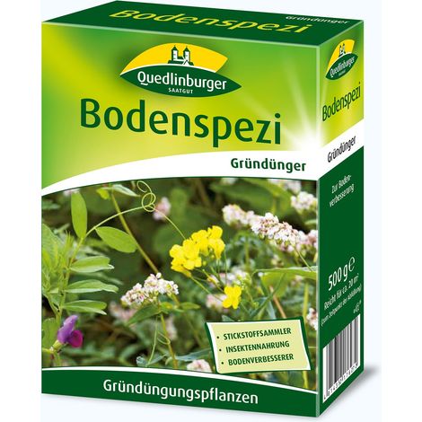 Quedlinburger Saatgut – Bodenspezi – Mélange d'engrais vert annuel, boîte pliante 500 g pour env. 20 m² (1/2)