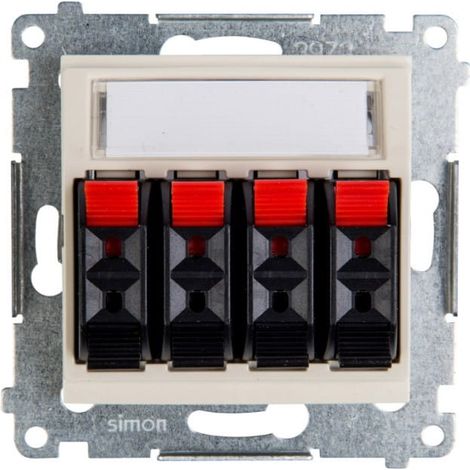 Simon 54 Vierfach-Lautsprecherbuchse Creme DGL34.01/41