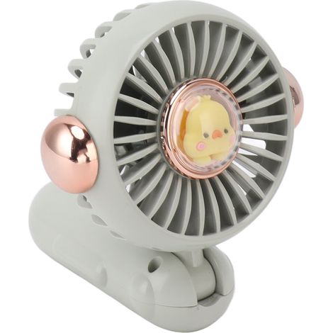 Ventilateur de Poche Rechargeable 900mAh Pliable Léger Silencieux pour Été Vert
