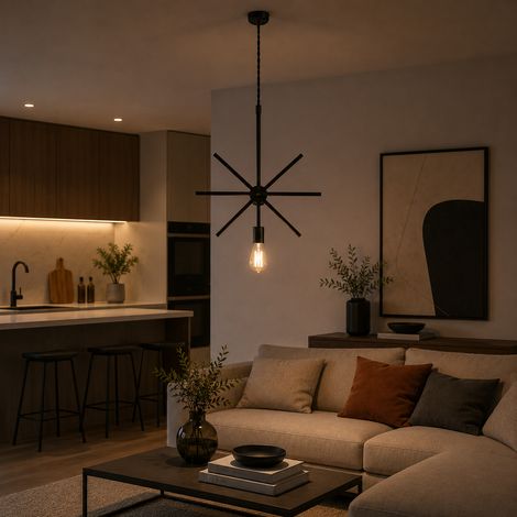Lampada A Sospensione "Elise" [JD3975-01 BK] (1/3)