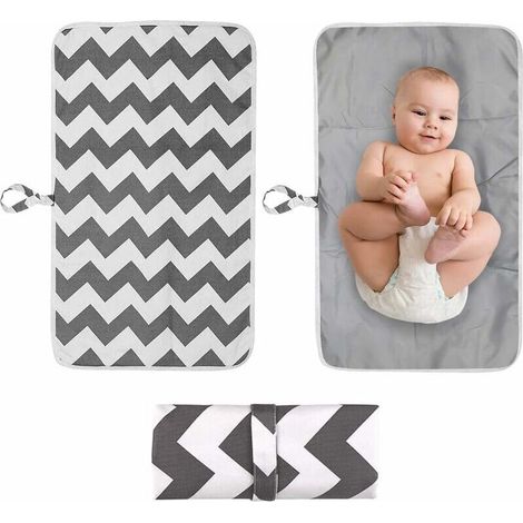 Matelas à Langer 60X35 cm, Impermeable Portable Tapis a Langer Bebe pour Maison Extérieur Voyage, Pliable Tapis a Langer de Voyage pour les Bébé, les Personnes âgées, les Menstruations Féminines (1/5)