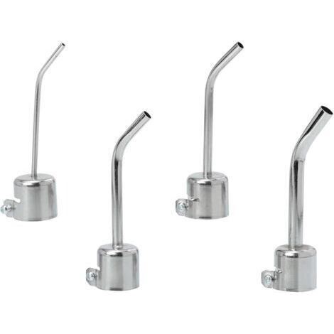 4 Pièces Embouts de Chaud Alliage Aluminium Buses Coudées Allongées pour Station Soudage et Brasage Air Chaud Accessoires Polyvalents et Résistants